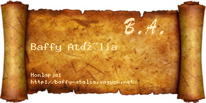 Baffy Atália névjegykártya